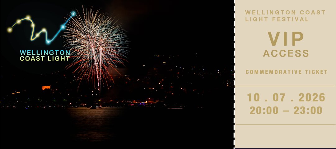 VIP access ticket for Wellington Coast Light Festival